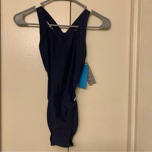 Speedo New Navy Blue One Piece Swimsuit Size 30|Small